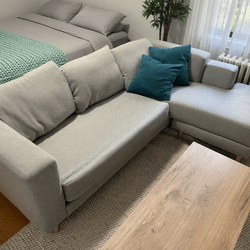 Sabai Gray Microfiber L-Shaped Sectional – Good Condition - New York, NY