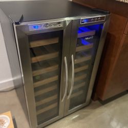 Newair Dual Zone Wine Cooler, Holds 32 Bottles