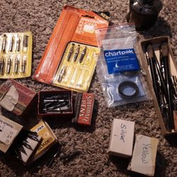 Box of drafting supplies