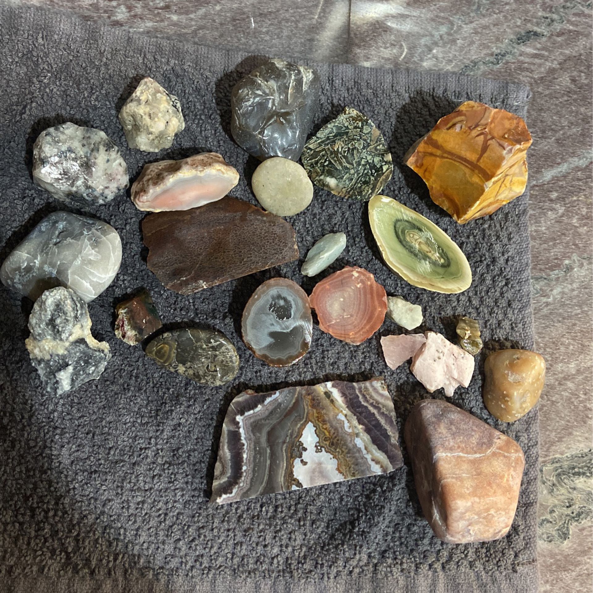 Selection Of Agates, Rocks And Stones From CA & ID
