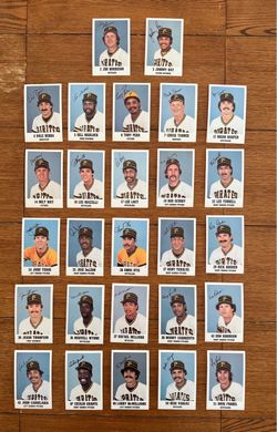 Complete, Mint Set of 27 1984 Pirates Game Day Give-Away Player Photo Cards