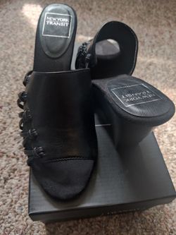 Black Wedge Heels