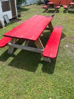 Picnic tables