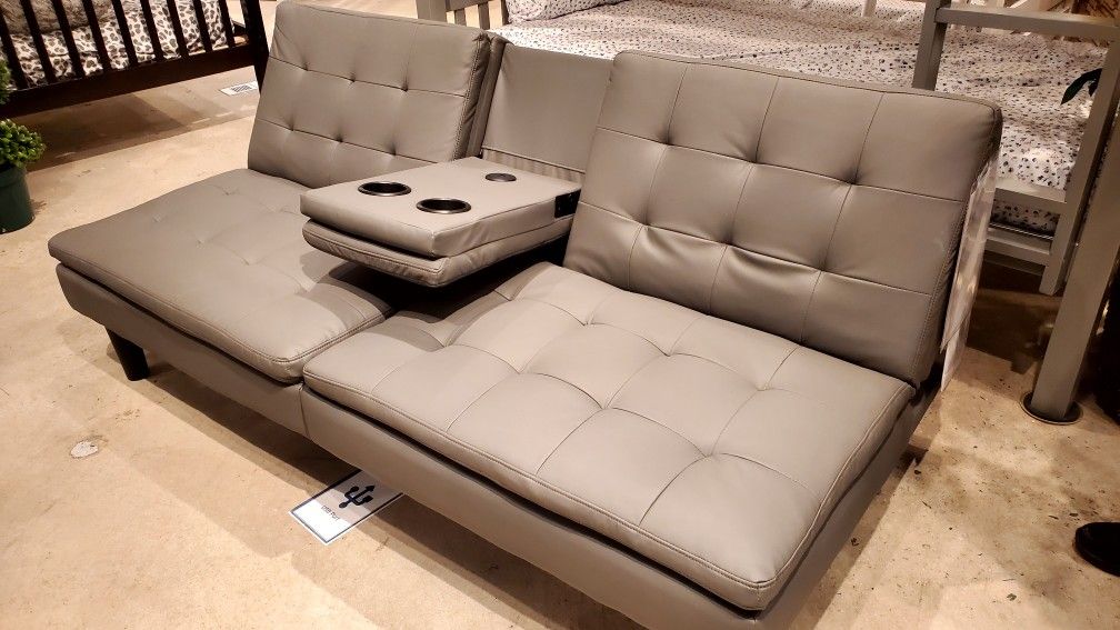 New Leather Plush Sofa Bed USB ports