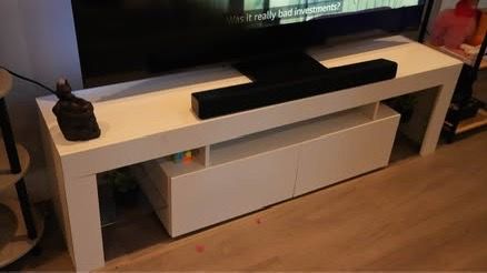 Neon light up TV cabinet