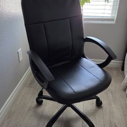 Black Faux Office Chair 