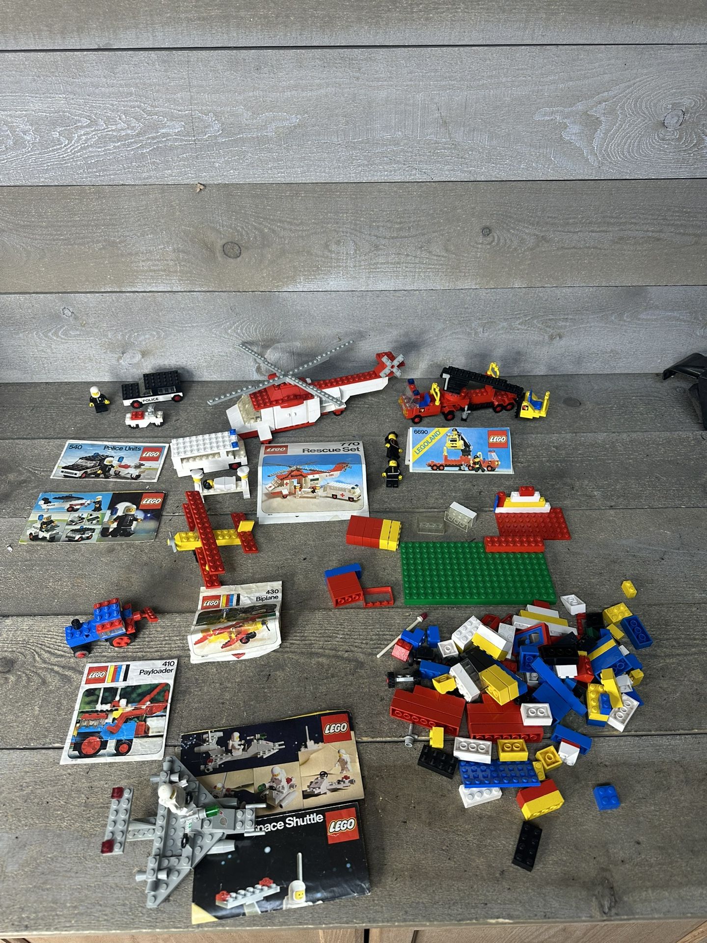Vintage Lego Set Lot Space Legoland Rescue Police Fire 6690 770 540 410 430 442