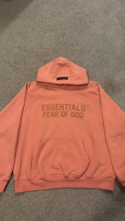 Fear Of God Essentials Hoodie Coral ( Size : US S )