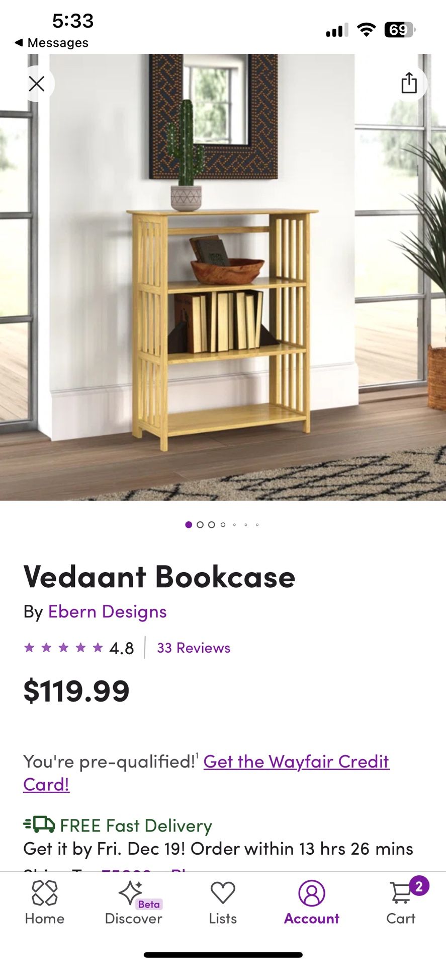 Foldable Large Bookshelf