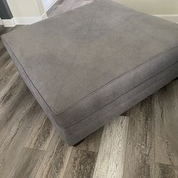 Large grey fabric otterman (51 “ x51”)