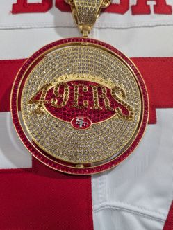 Fan inspired 49ers rotating pendant