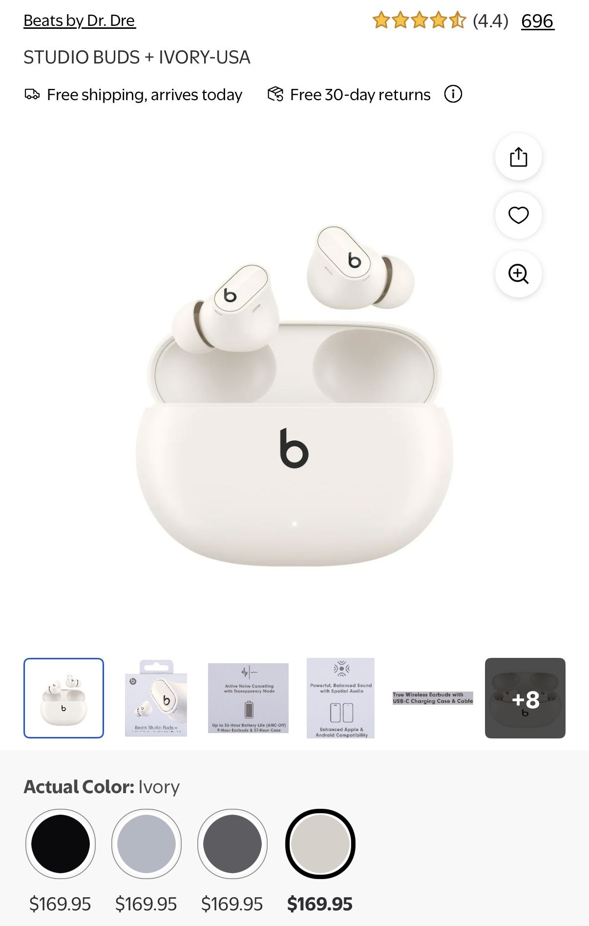Beats Studio buds - IVORY - NEW