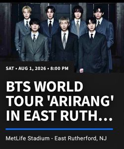 BTS world tour, August 1st, Metlife Stadium, East Rutherford, NY