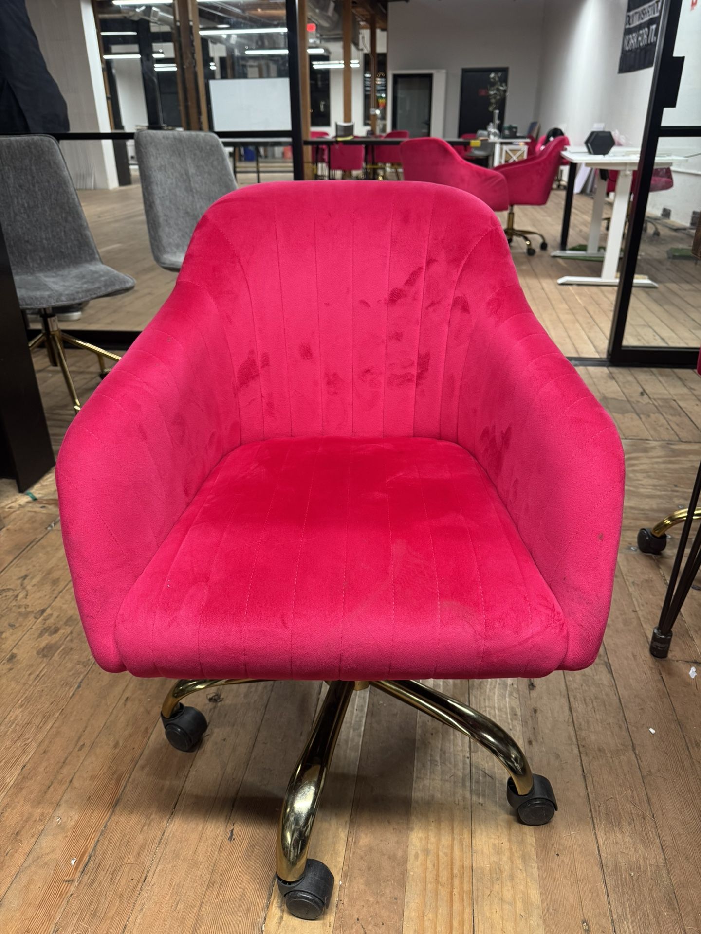 Pink Rolling Chair