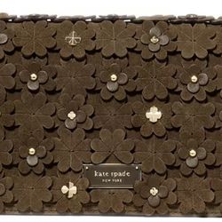 Kate spade flower brown purse  NEW!!