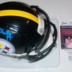 WIZ KHALIFA RAPPER SIGNED AUTOGRAPHED PITTSBURGH STEELERS MINI HELMET JSA COA!
