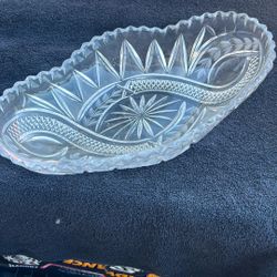 Vintage hand, cut crystal bowl