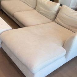 Feathers Sectional Couch Chaise Lounge 110 Inch