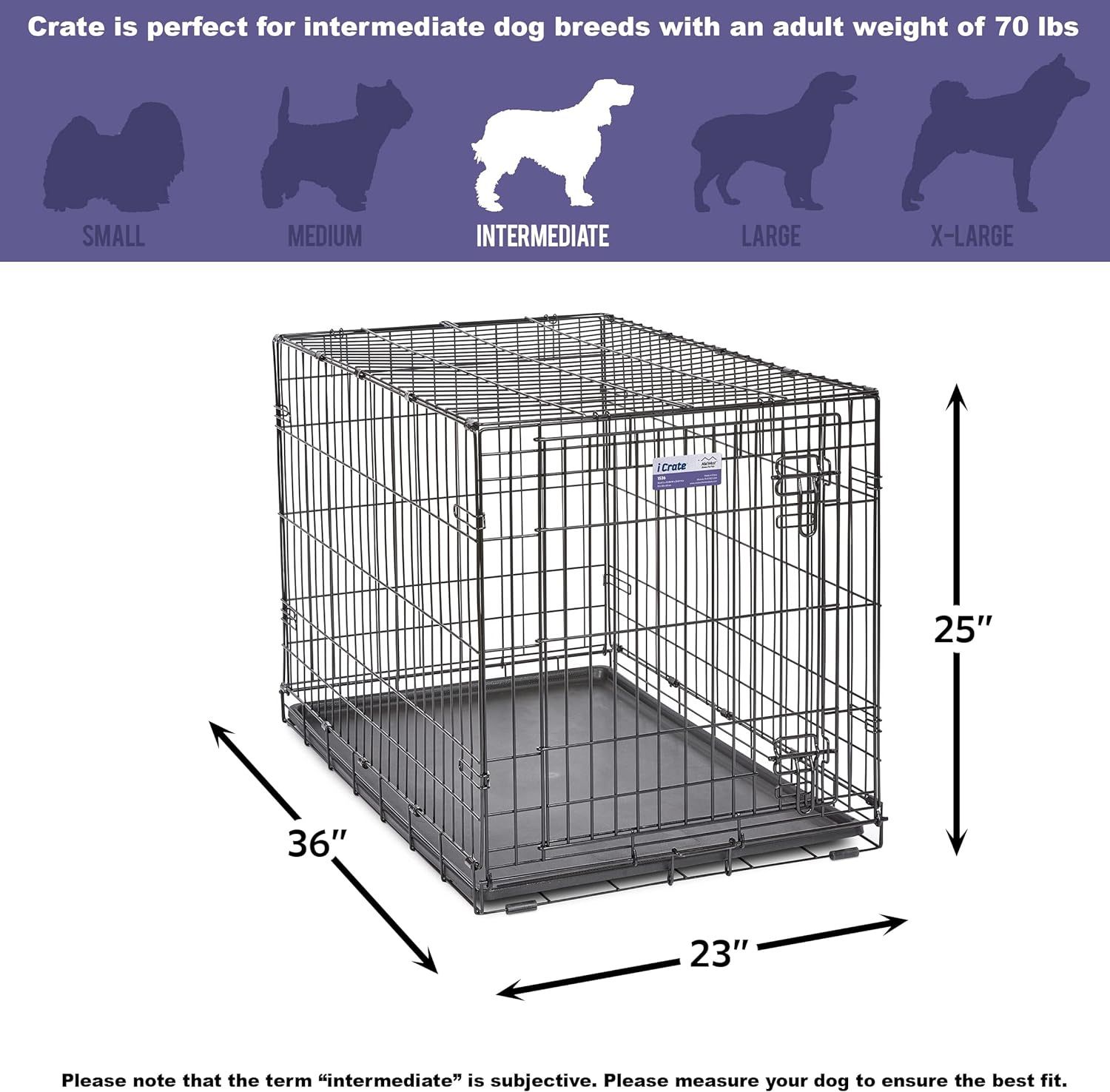 Midwest Homes For Pets Newly Enhanced Single Door Crate Dog Crate