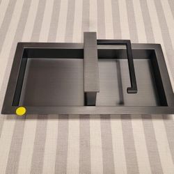 ALFI brand ABTPNP88-BB Recessed Toilet Paper Holder Niche, Brushed Black - Open-Box, Like New