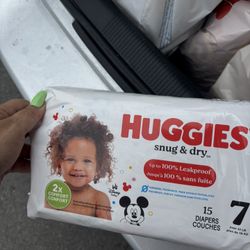 Huggies Snuggle And Dry Size 7and4 Pull UPSize 2t-3t Good Night Size Sm
