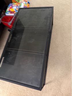 Glass coffee table