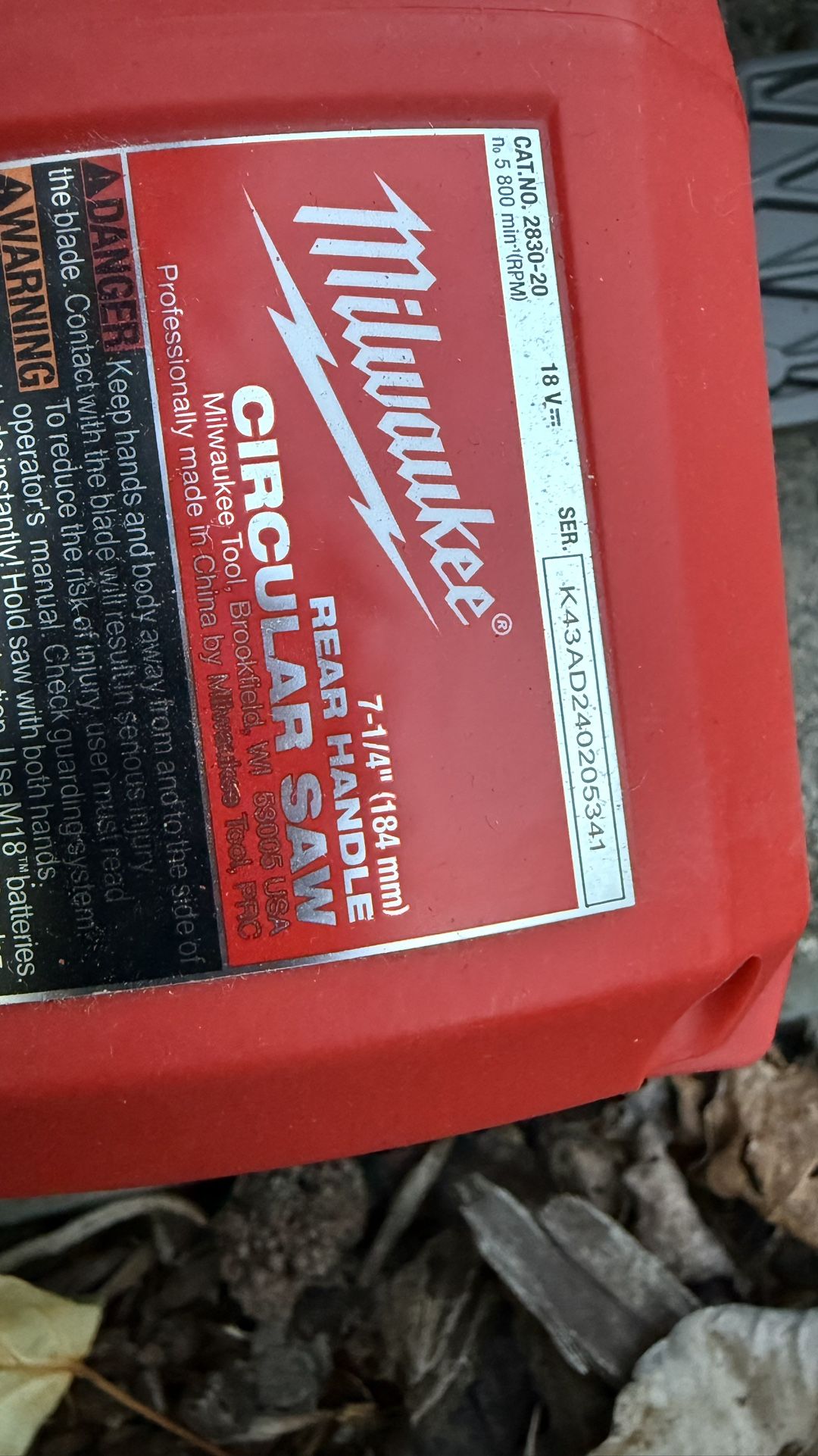 New Milwaukee Skillsaw