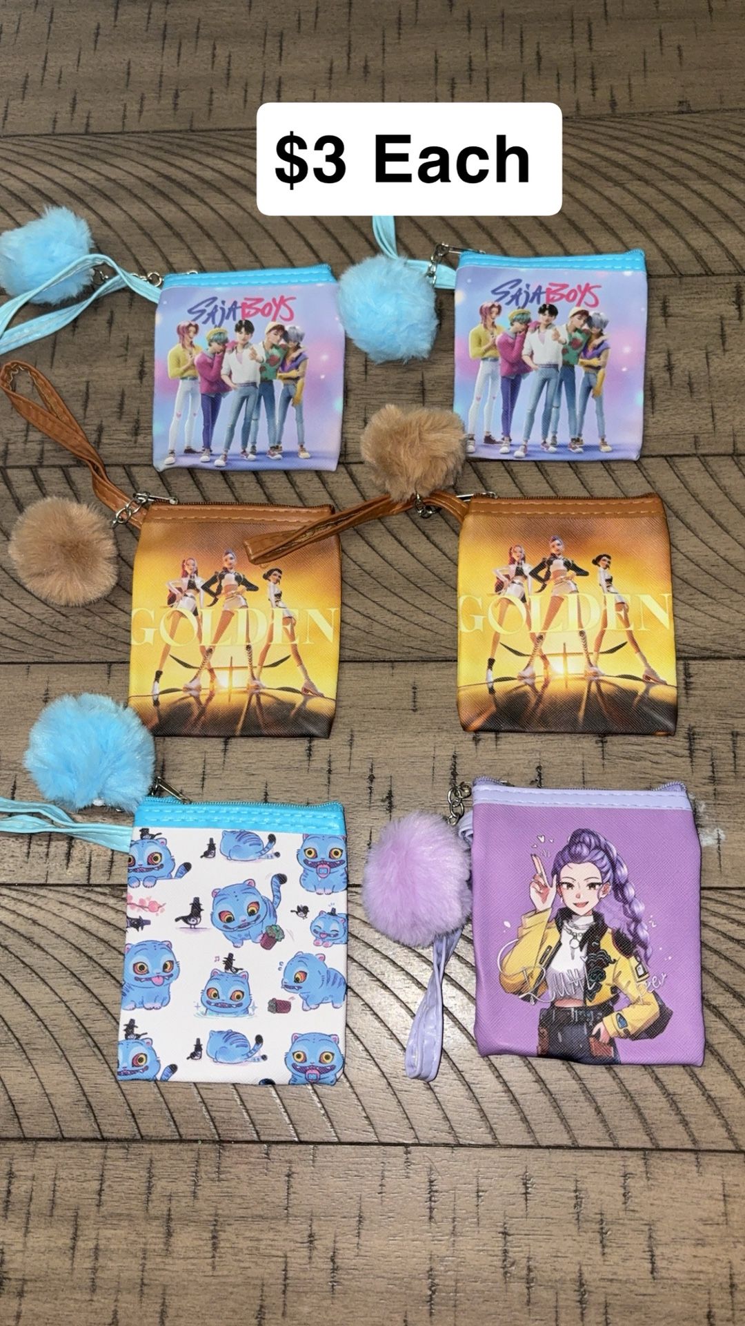 K Pop Coin Bags $3 Each