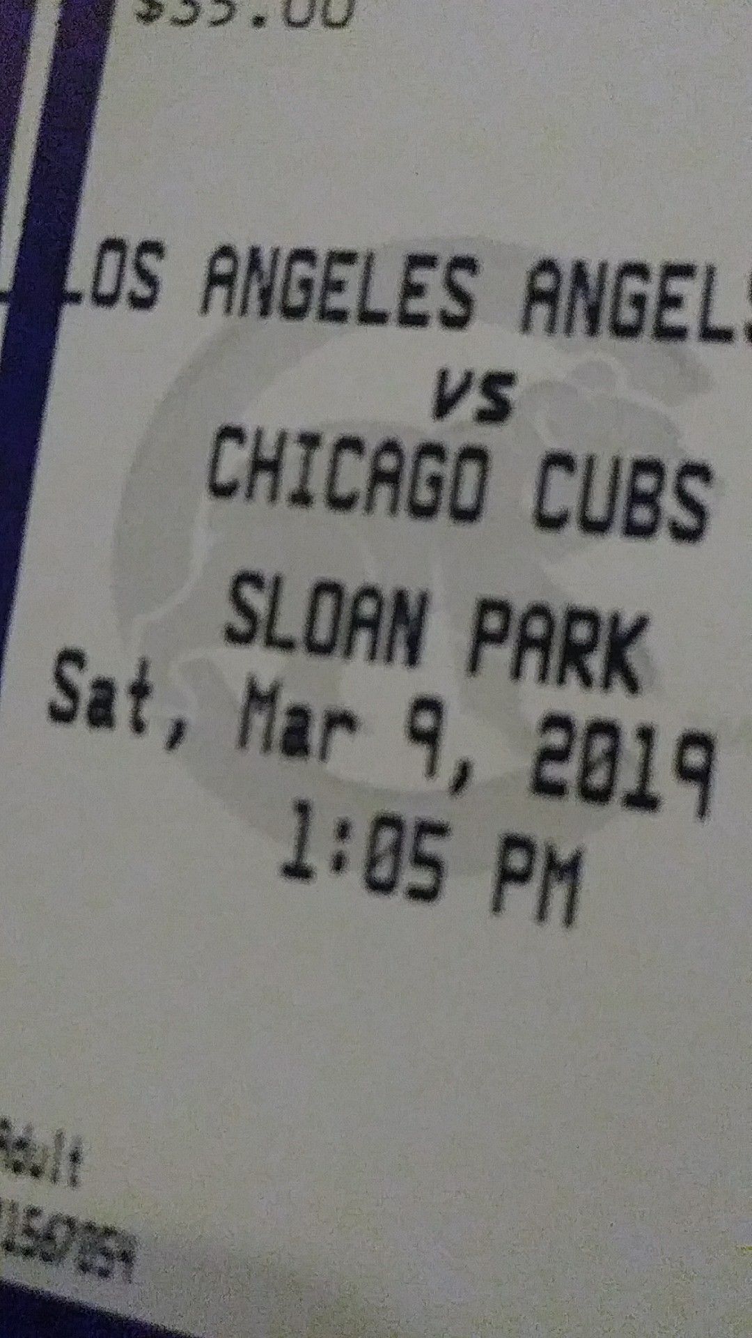 Cubs vs Angels $65 each lawn seats