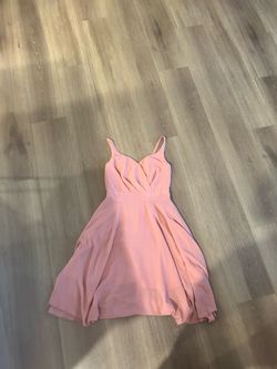 Pink Spaghetti Strap Skater Dress