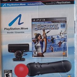 PS3 Playstation Move Bundle CIB Sports Champions -EX Condition 
