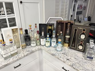 Empty High End Tequila Bottles