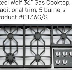 Wolf 5 Burner Gas Cooktop