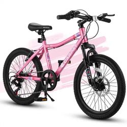 S20101 20" Kids Bike, Mountain Bike Ages 8-12, 7 Speed Kids' Bicycle