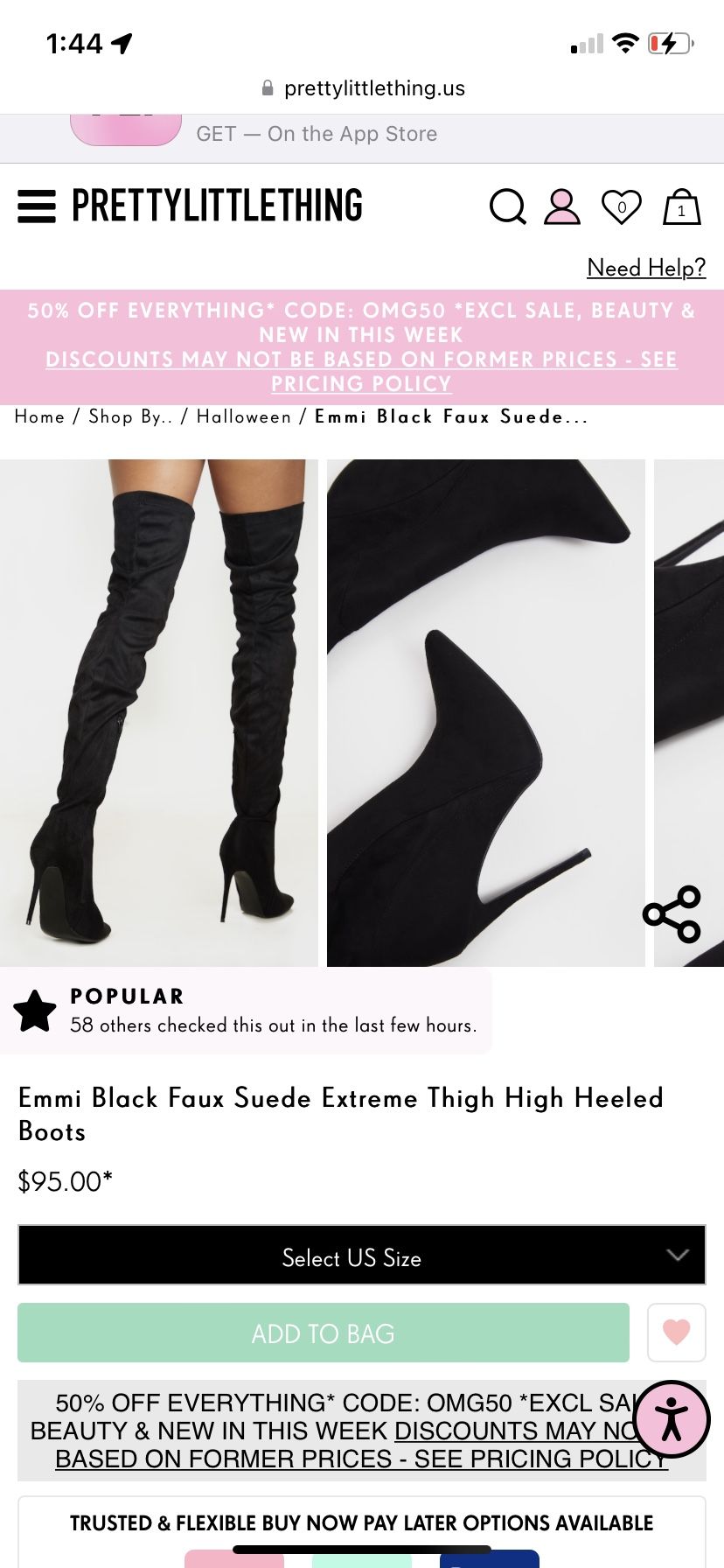 BLACK THIGH HIGH HEELED BOOTS