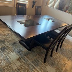 Dining table and chairs