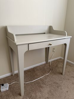 White Desk with Drawer