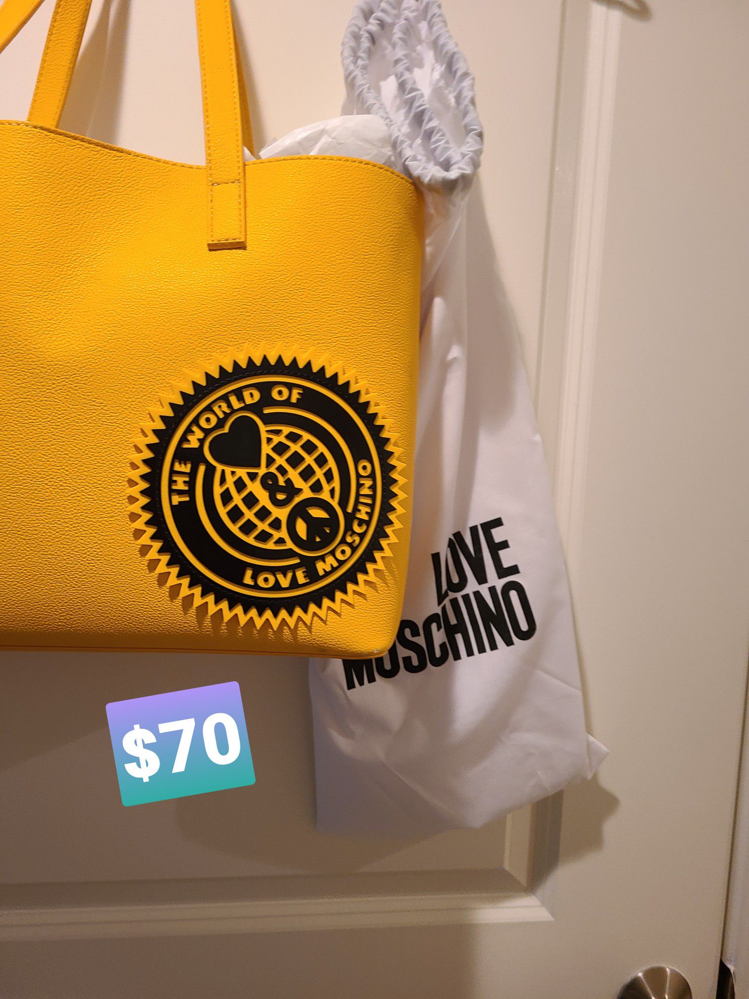 MOSCHINO authentic tote and matching wallet