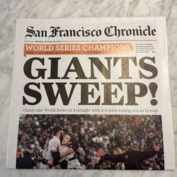  SF-GIANTS-"GIANTS SWEEP-WORLD-SERIES-CHRONICLE-NEWSPAPER-10-29-12   10/29