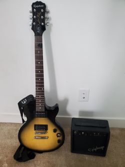 Epiphone Electric Guitar with Gig Bag and Amp