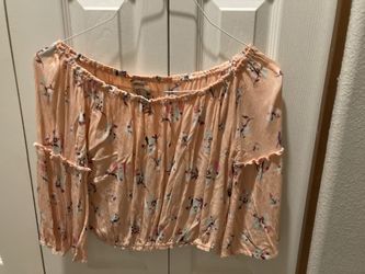 Pink Floral Crop Top