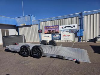 2027 Timpte 1020 drop n load aluminum car hauler - winch - rock guard - solar