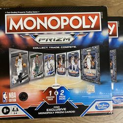 2 Monopoly Prizim NBA board games (BRAND NEW RETAIL PRICE IS $45 EACH)