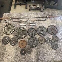 Weights + Barbell Set (270 lbs + Bars)