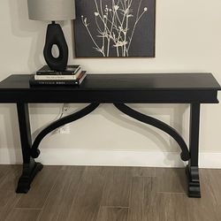 Console Table / Black Stained Wood