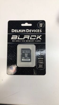 Delkin Devices Black SD V30 32gb Brand New