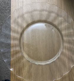 14” INCH DIAMETER GLASS SERVING PLATTERS