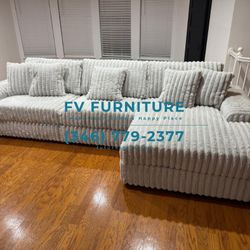 Brand New! 3pcs Corduroy Sectional! Same Day Delivery
