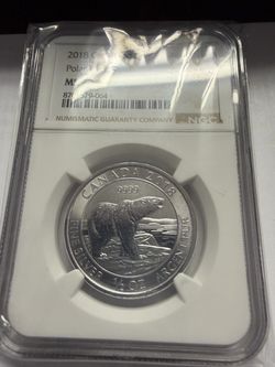 2018 Canada Polar Bear 1.5 oz Silver Coin NGC MS