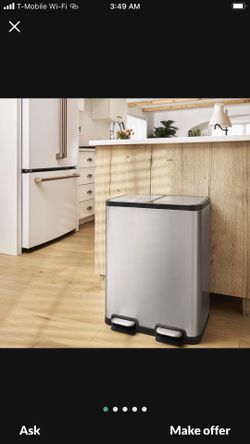 Stainless Steel Dual Compartment Step Trash Can